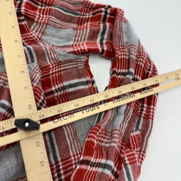 Dylan Top Womens Small Red Plaid Flannel Button Up Top Soft Grunge Lumberjack - Picture 7 of 8